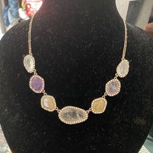 Ann Taylor Factory Purple and Gold Necklace